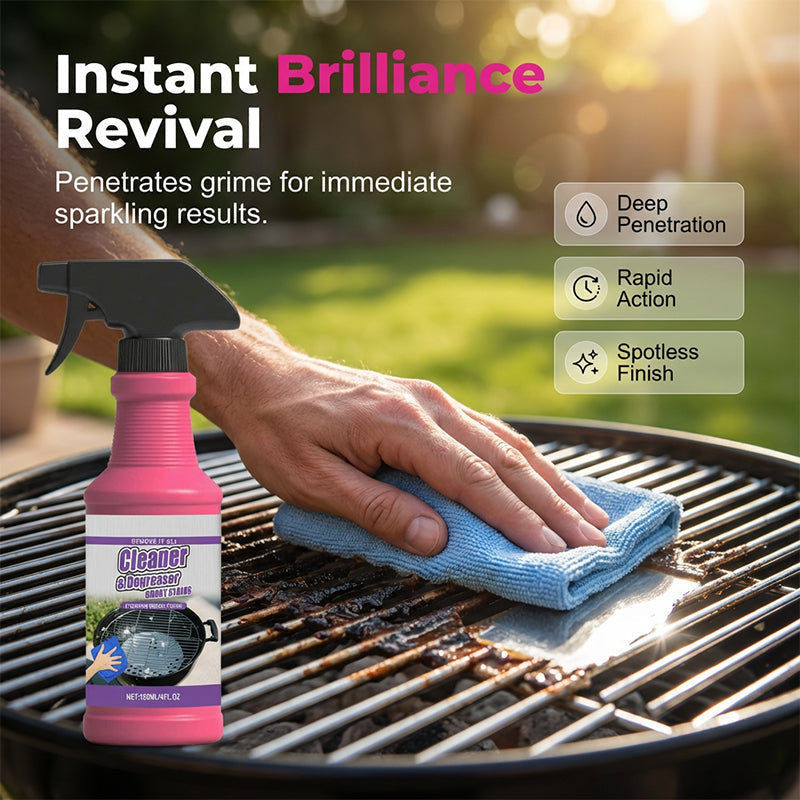 FlareClean™ — Effortlessly Restore Your Grill’s Stunning Shine and Pride