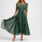 SilkAura™ Embroidered Cocktail Dress™ — Command Every Room with Effortless Elegance and Confidence