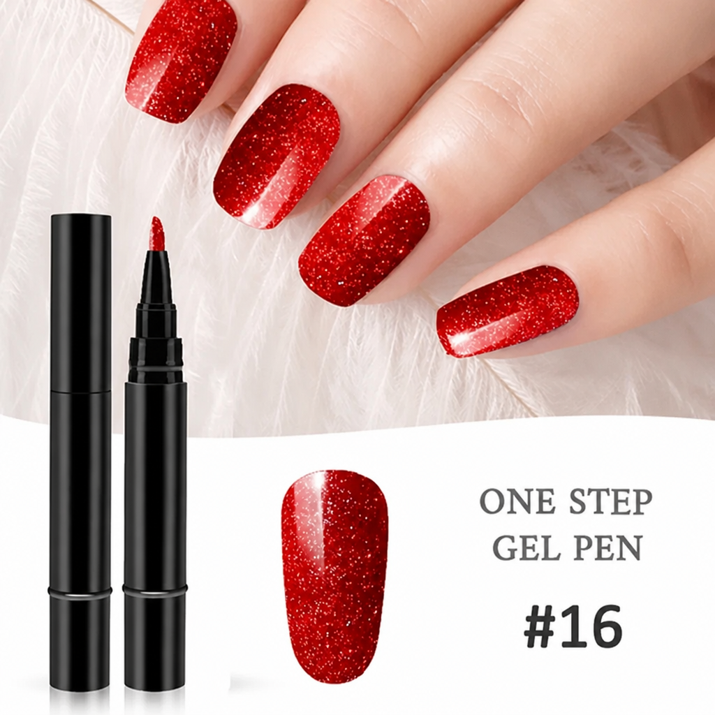 VeraBella™ All-in-One Gel Pen — Flawless, Fade-Proof Nails That Shine Through Everything