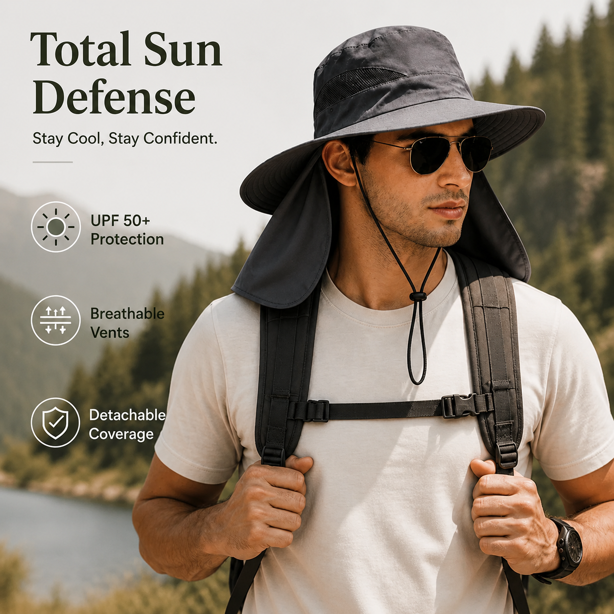SolaraGuard™ 360° Safari Sun Hat — Unstoppable Sun Protection That Keeps You Cool and Confident All Day
