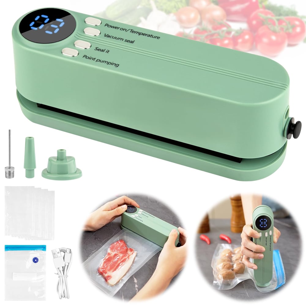 3-in-1 Wireless Mini Vacuum Sealer - Keep Food Fresh & More