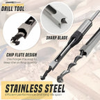 SharpEdgePro™ Hollow Chisel Bit — Achieve Flawless Square Holes That Make Your Woodwork Shine
