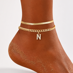 LumeaCharm™ Gold Initial Anklets — Wear Your Unique Story with Effortless Grace