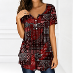 CelestaCharm™ V-Neck Top — Breeze Through Your Day in Effortless Cool Confidence