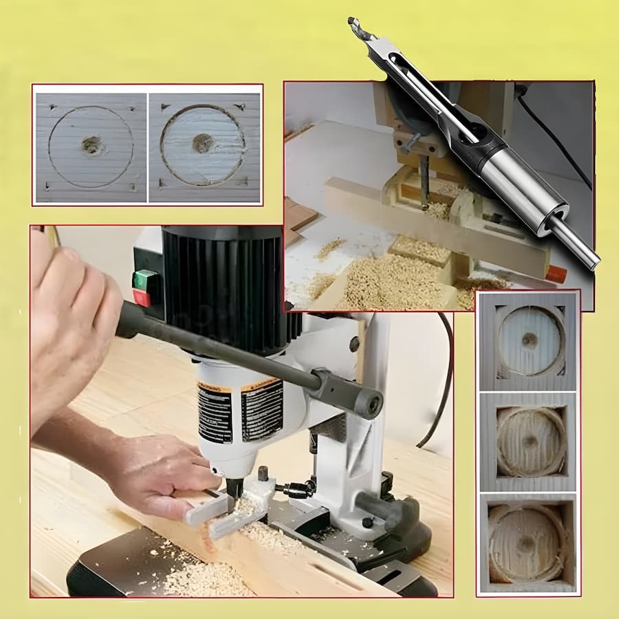 SharpEdgePro™ Hollow Chisel Bit — Achieve Flawless Square Holes That Make Your Woodwork Shine
