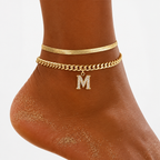LumeaCharm™ Gold Initial Anklets — Wear Your Unique Story with Effortless Grace