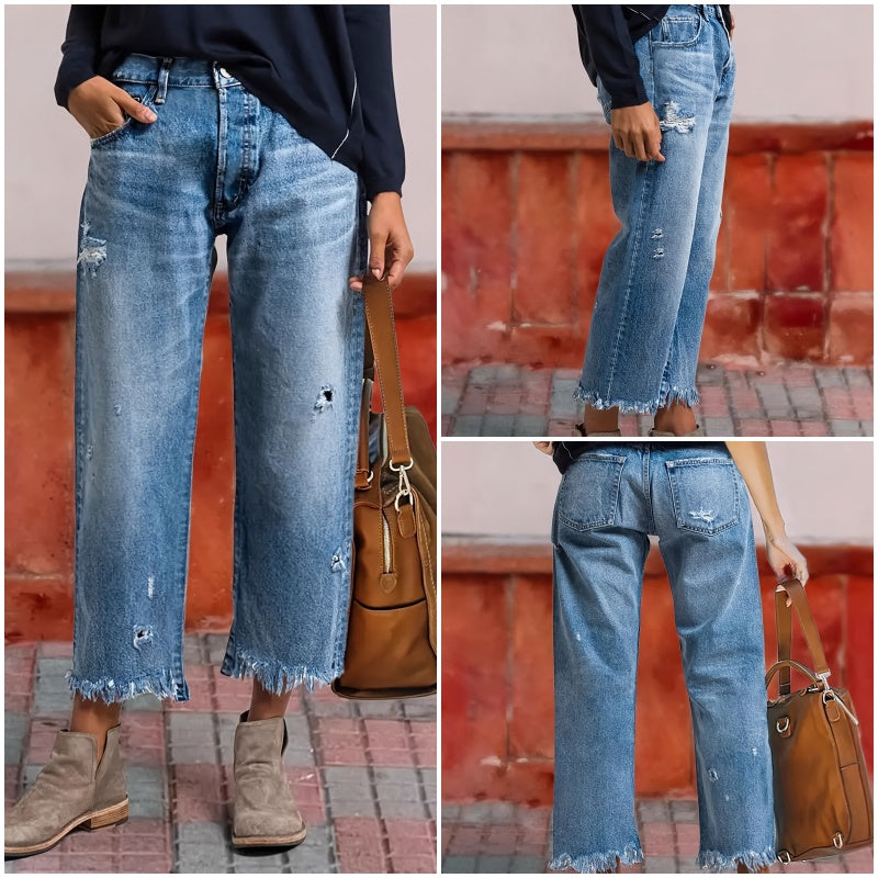 AzureCrest™ Straight Leg Denim Shorts — Own Every Moment with Effortless Edge and Unmatched Comfort