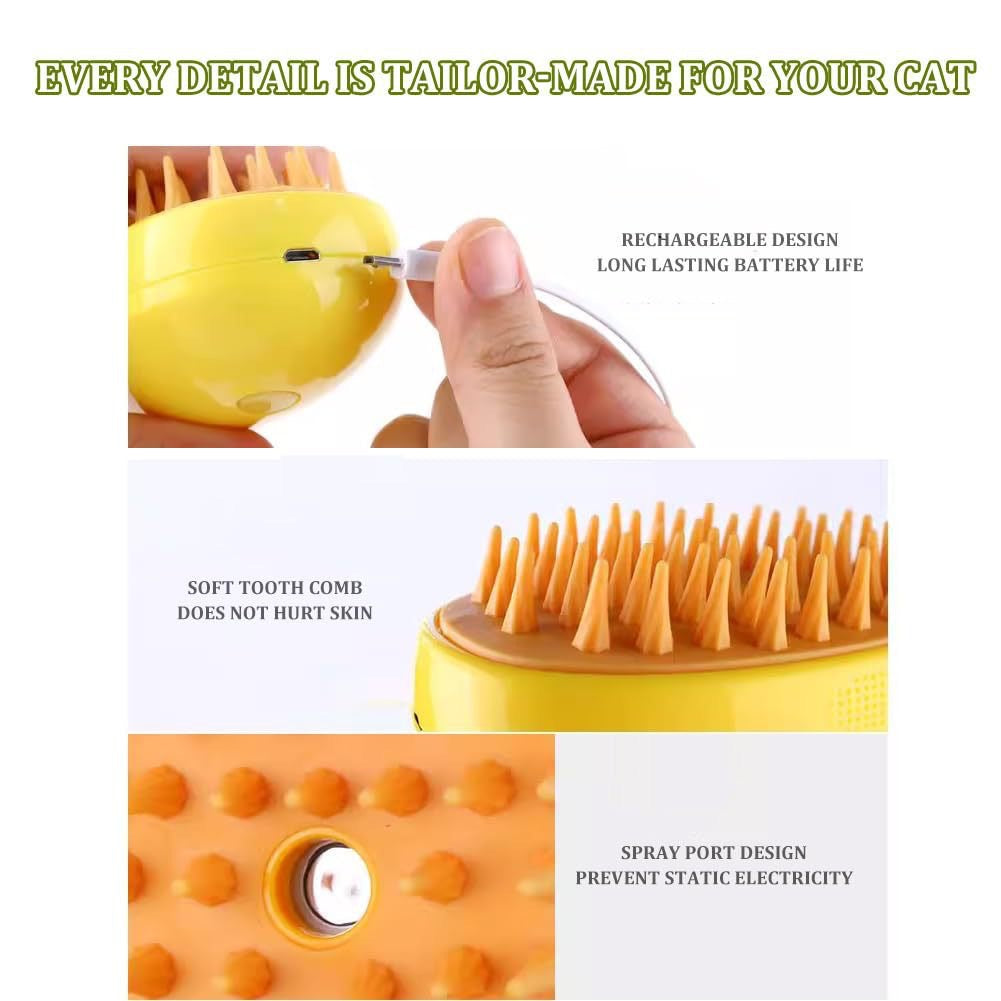Brosse à vapeur électrique pour animaux de compagnie avec peigne de massage et spray (1+1 GRATUIT AUJOURD'HUI !)
