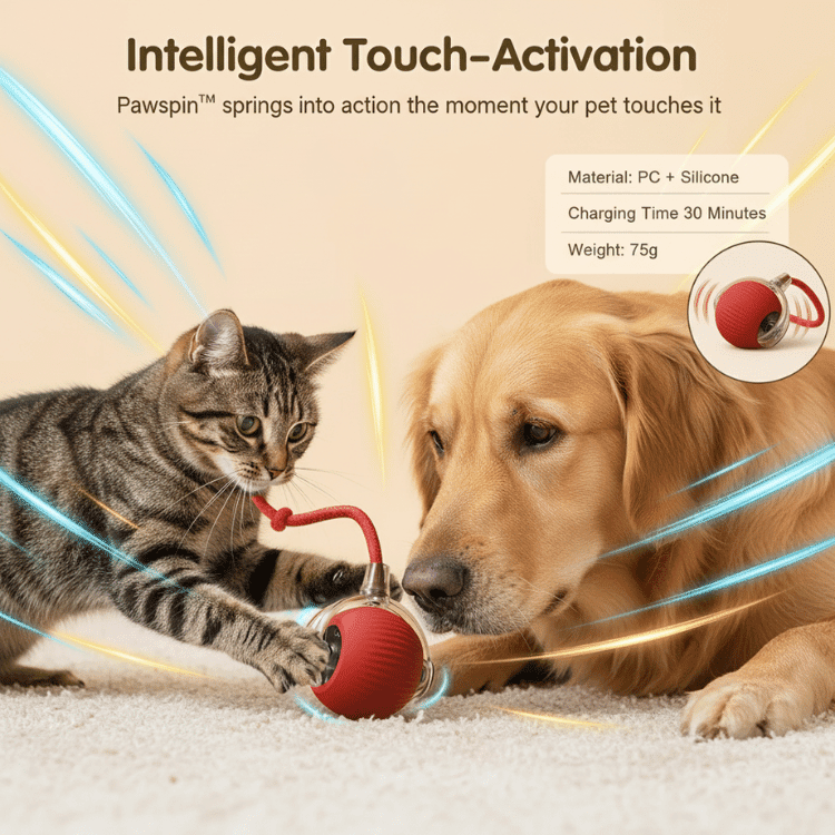 PawSpin Smart Interactive Rolling Ball™ — Ignite Endless Adventure and Joy in Every Play Session