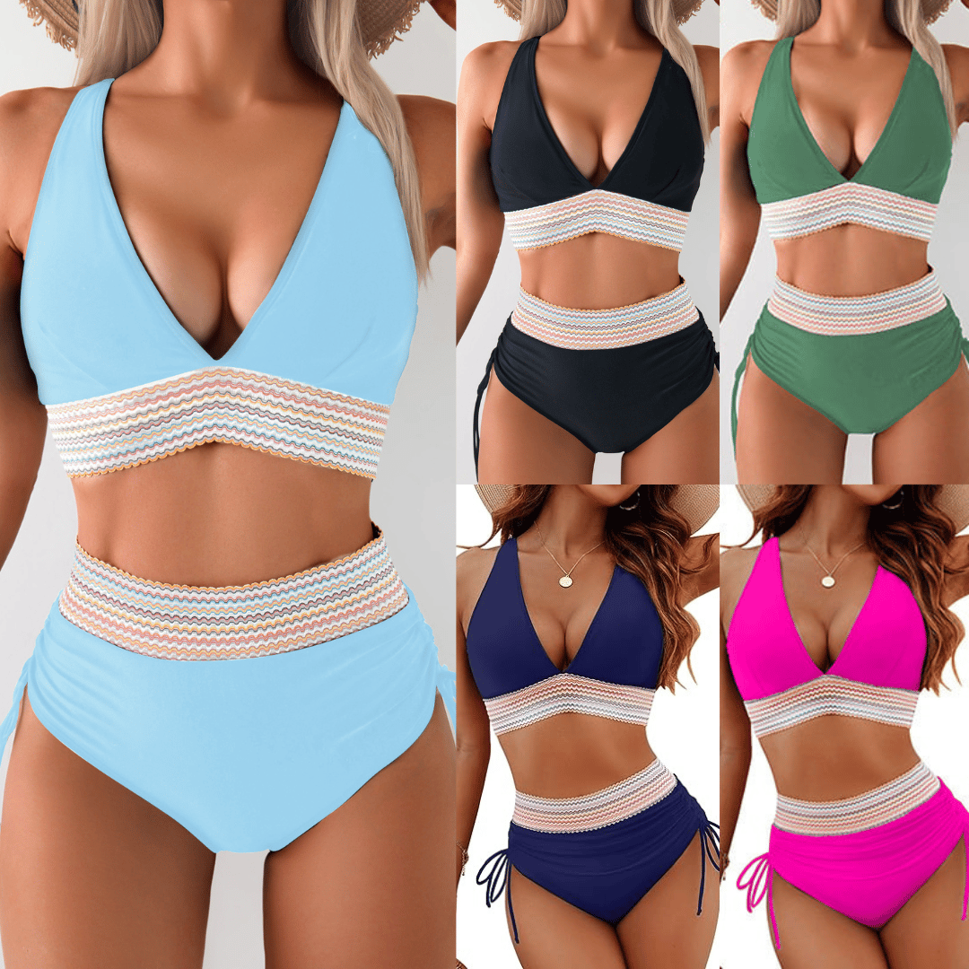 SilqueAura™ High Waisted Sculpting Bikini Set — Unleash Jaw-Dropping Curves and Confidence All Day Long