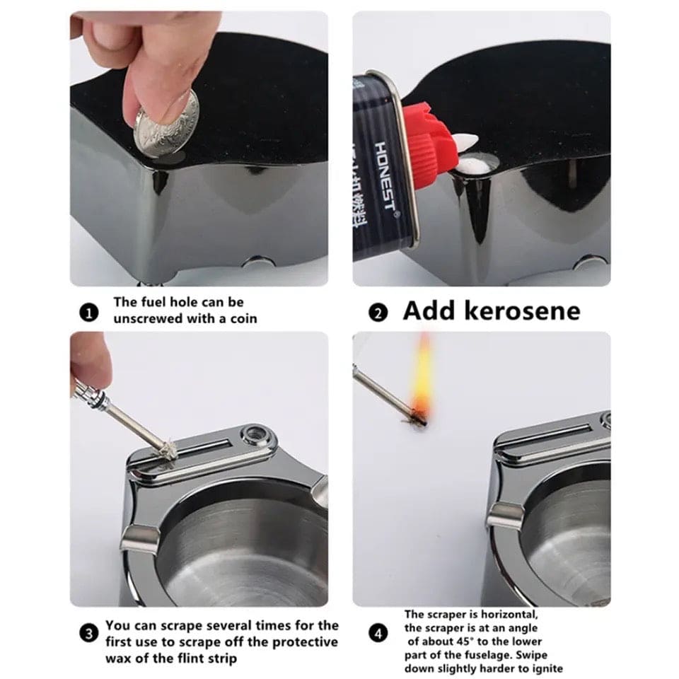 EmberEase™ — Command Every Smoke Break with Spotless Style and Instant Fire