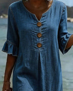 LunaLuxe™ Denim Dress — Slip Into All-Day Confidence and Featherlight Freedom