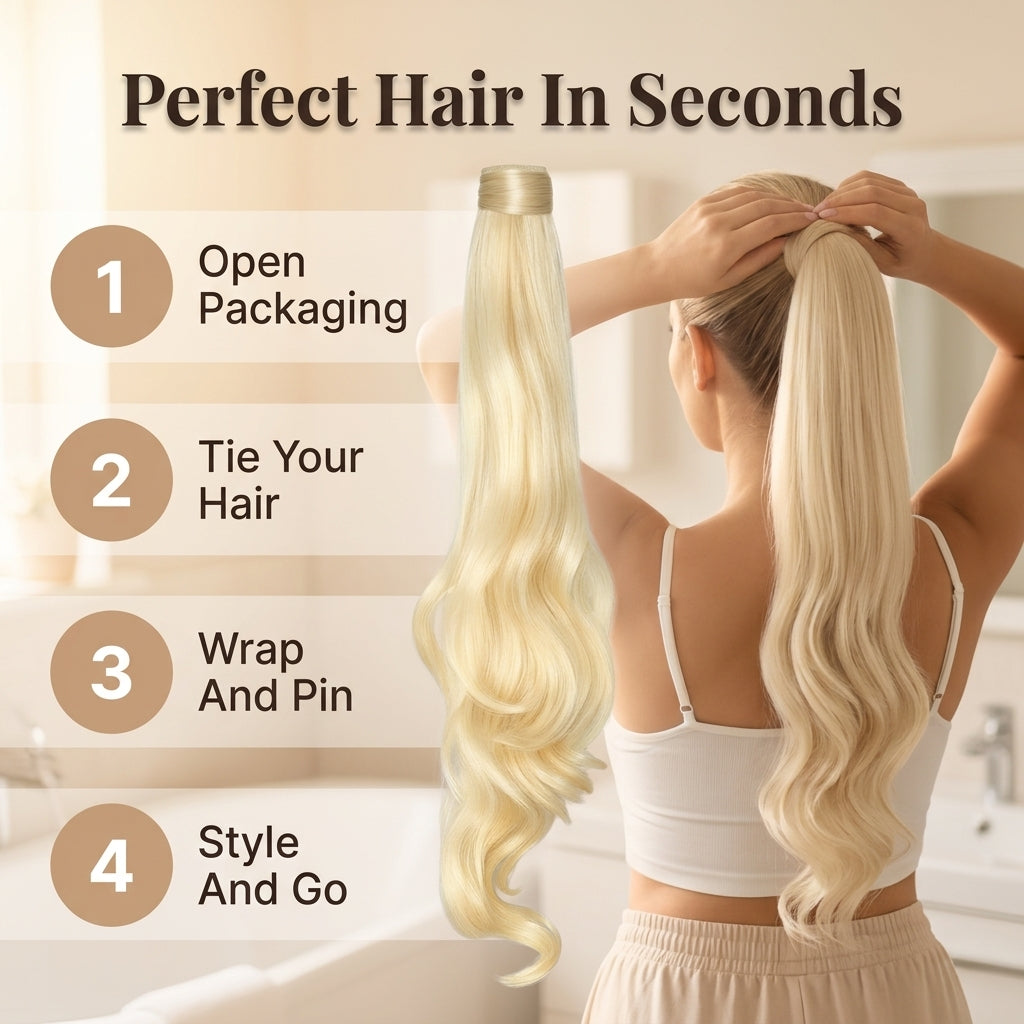 SilkAura™ Ponytail Extension — Unlock Instant Volume and All-Day Glam Confidence