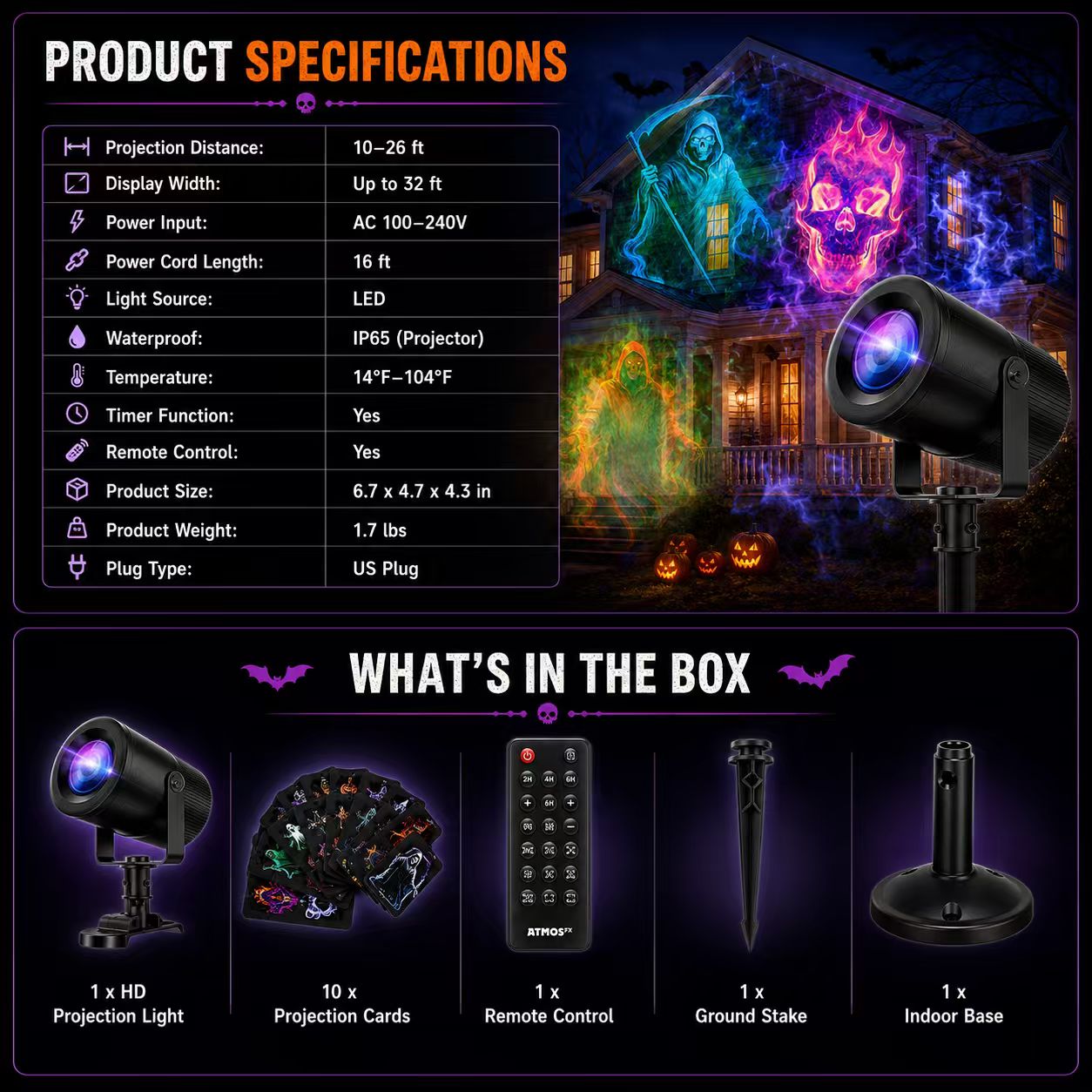 PhantomLume™ — Command Every Eye with Jaw-Dropping Halloween Projections