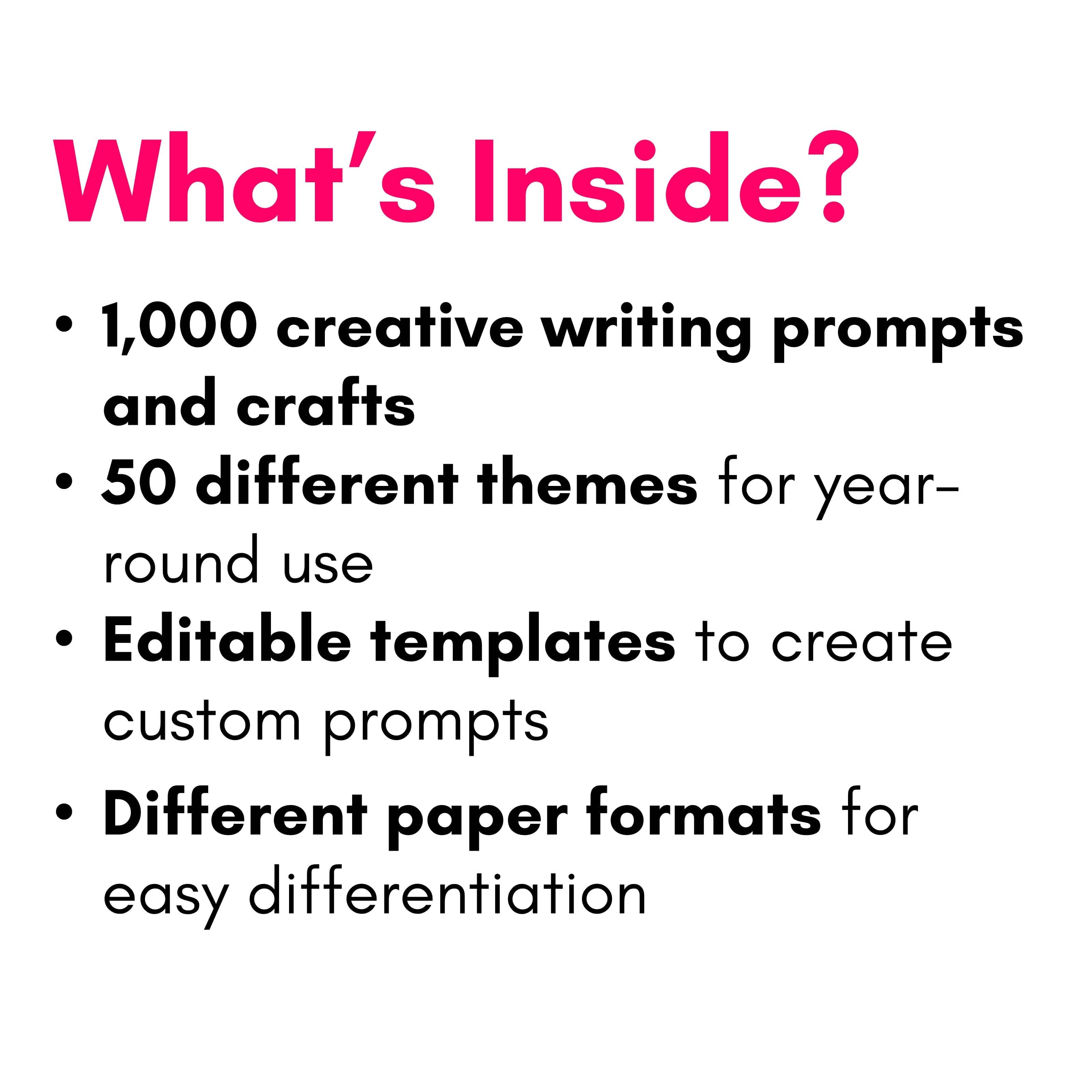 1,000 Writing Crafts + Prompts YEAR-LONG BUNDLE