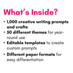 1,000 Writing Crafts + Prompts YEAR-LONG BUNDLE
