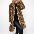 WildFierce™ Leopard Mid-Length Jacket — Ignite Confidence with Lightweight, Cozy Warmth That Commands Attention