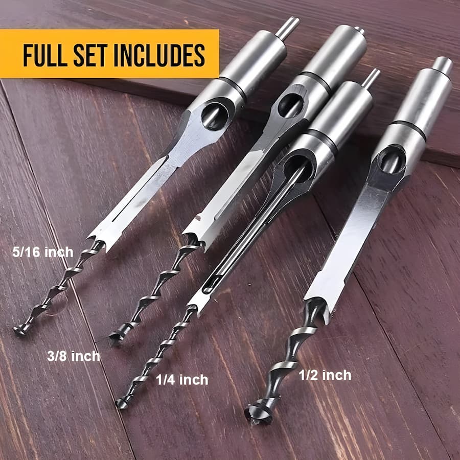 SharpEdgePro™ Hollow Chisel Bit — Achieve Flawless Square Holes That Make Your Woodwork Shine