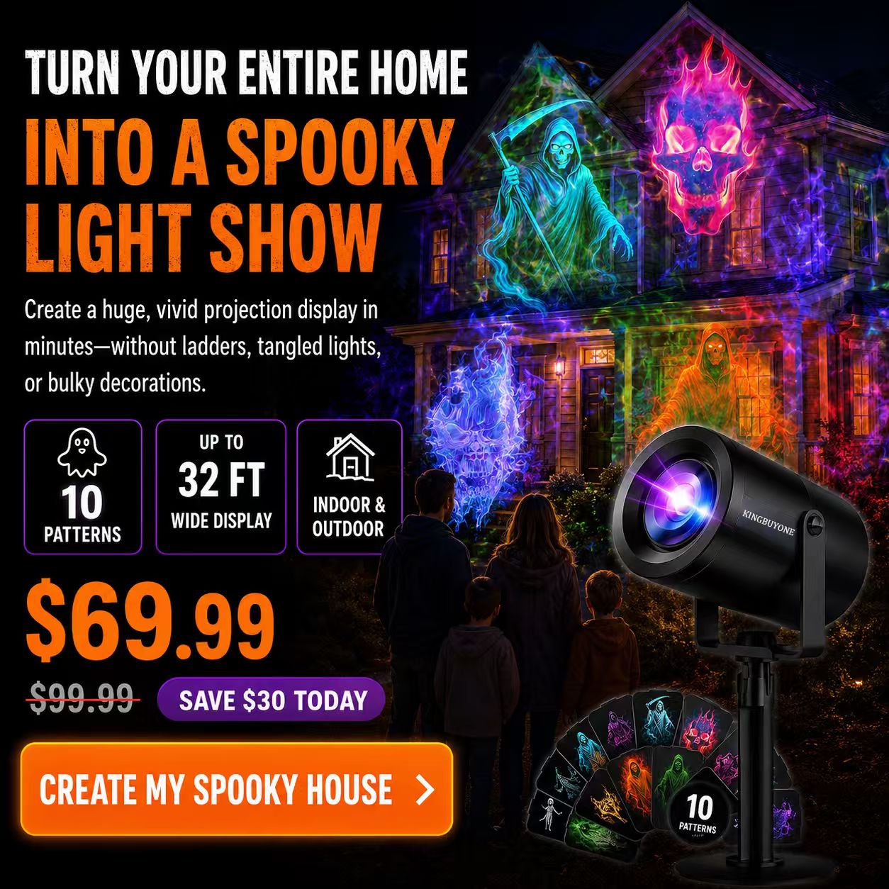 PhantomLume™ — Command Every Eye with Jaw-Dropping Halloween Projections