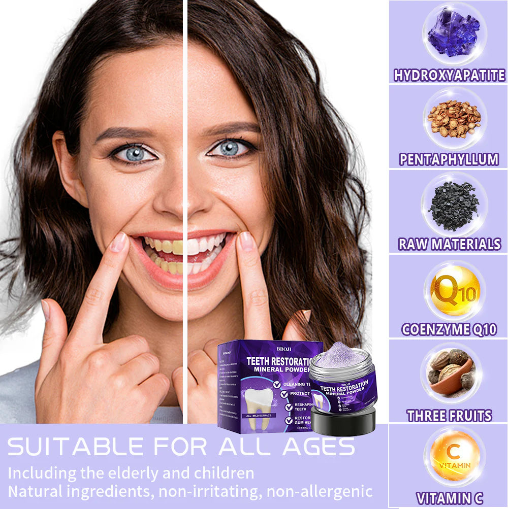 LuxSmile™ Teeth Renewal Mineral Powder — Transform Your Smile with Radiant, Pain-Free Confidence Every Day
