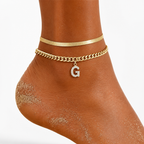 LumeaCharm™ Gold Initial Anklets — Wear Your Unique Story with Effortless Grace