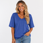LumaLuxe™ Petal Sleeve Stretch Jersey Tee — Feel Stunningly Comfortable and Confident All Day Long