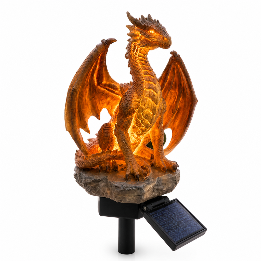 EmberMyst™ Dragon Sentinel — Ignite Your Nights with Cozy, Solar-Powered Dragon Magic