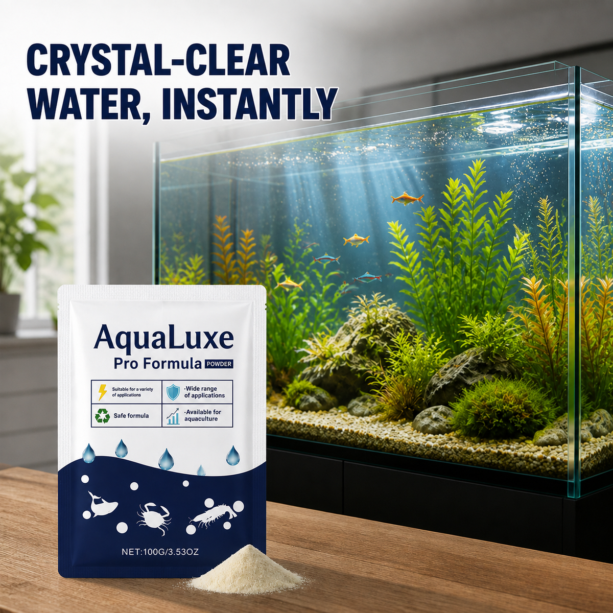 AquaLuxe™ Water Refiner — Transform Your Tank with Instant, Jaw-Dropping Clarity and Life