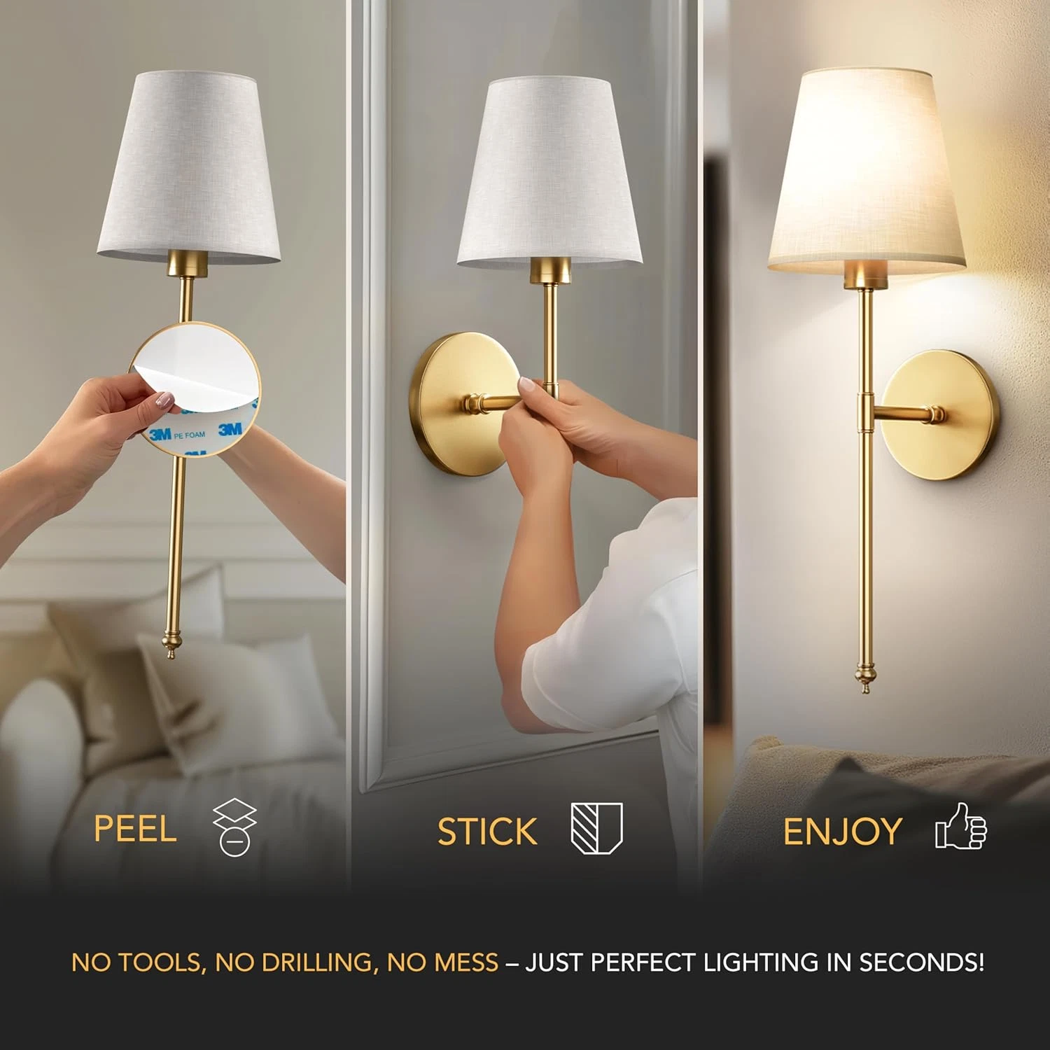 VioraLuxe™ Wireless Wall Sconce — Effortless Elegance That Transforms Your Space Instantly