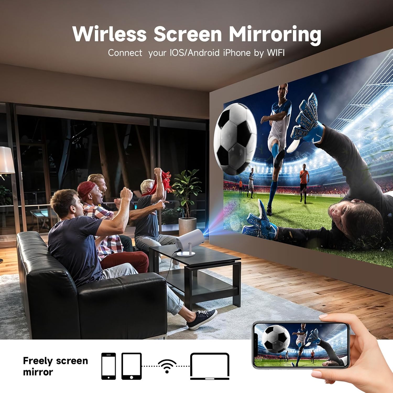 Massive 130" Projector™ — Escape Into Jaw-Dropping Cinema Anywhere You Go