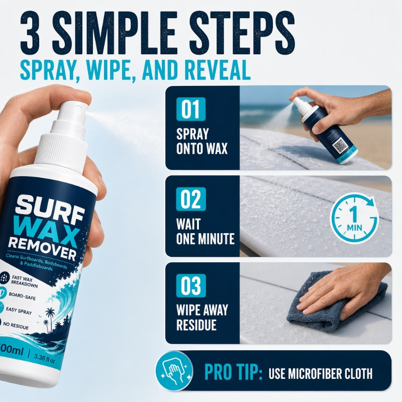 AquaShine™ Wax Remover Spray — Instantly Restore Your Board’s Grip and Shine for Unstoppable Waves