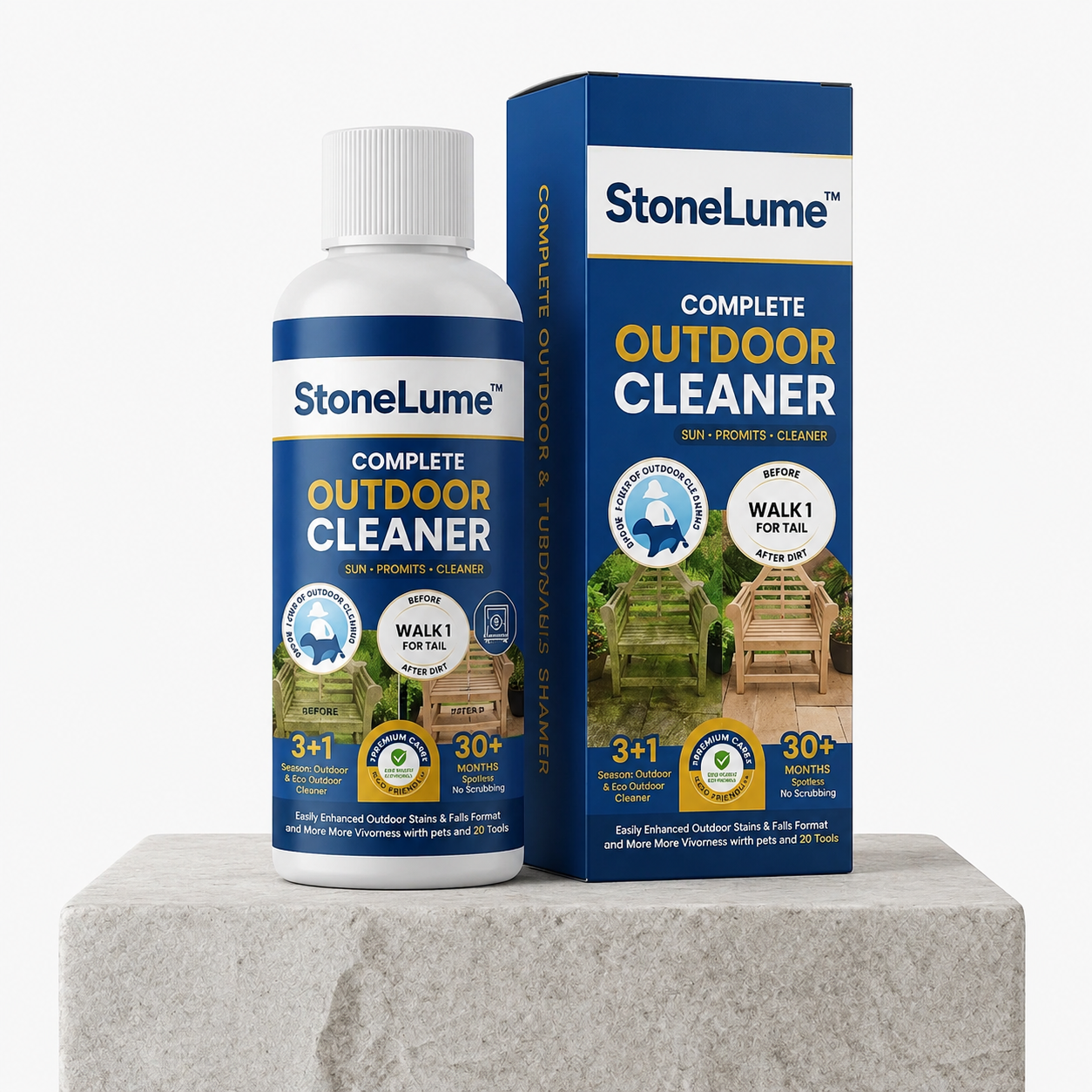 StoneLume™ — Watch Years of Stains Disappear and Your Stones Shine Like New Without Lifting a Finger
