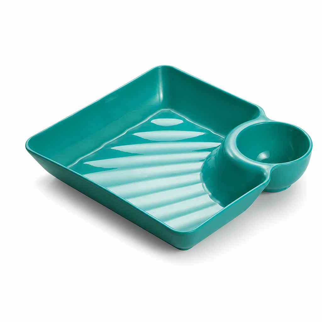 FlavoNest™ 2-in-1 Dip Plate — Keep Every Bite Crisp, Sauces Perfect, and Mealtime Mess-Free