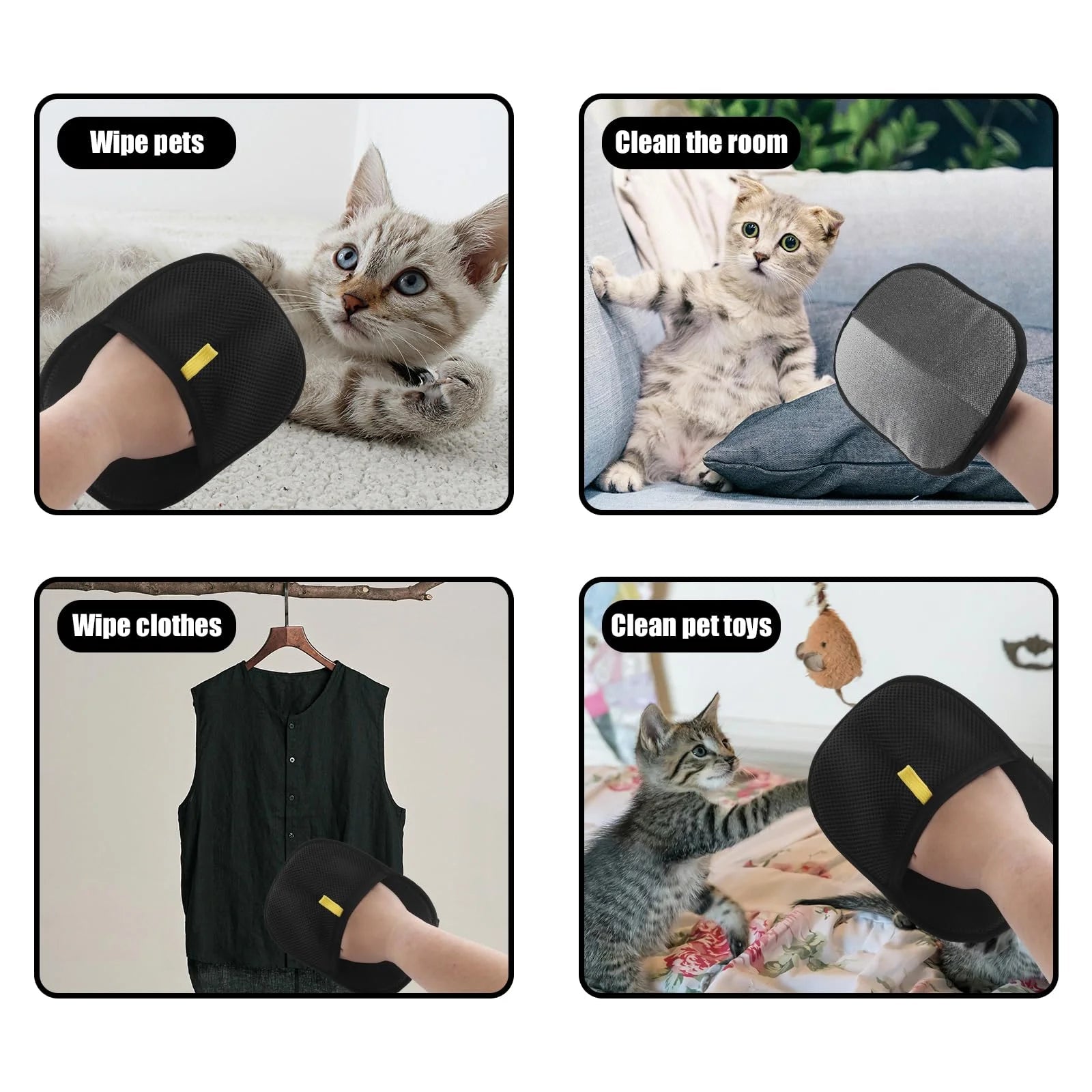 VelvetPaw™ Grooming Gloves — Turn Daily Shedding into a Soothing, Fur-Free Bonding Moment