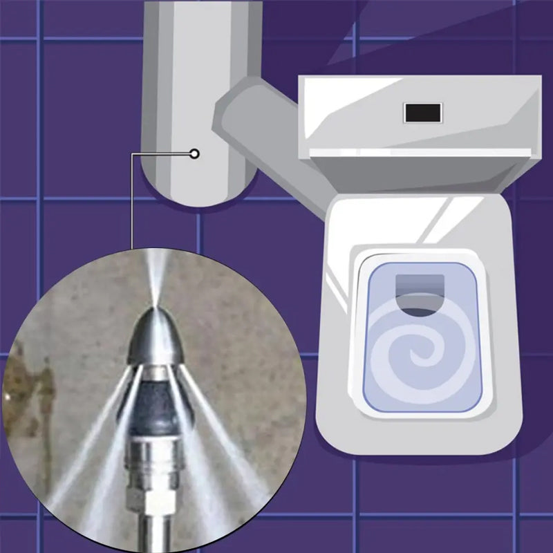 Sewer cleaning tool high-pressure nozzle