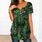 CelestaCharm™ V-Neck Top — Breeze Through Your Day in Effortless Cool Confidence