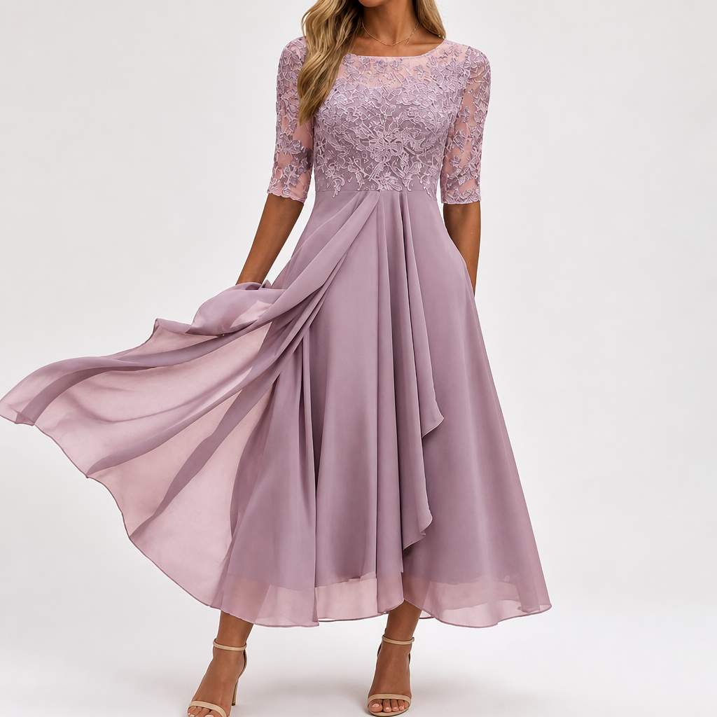 SilkAura™ Embroidered Cocktail Dress™ — Command Every Room with Effortless Elegance and Confidence