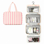 LumaTote™ Striped Hanging Toiletry Bag — Stay Effortlessly Organized and Travel Calm, Confident, and Spill-Free