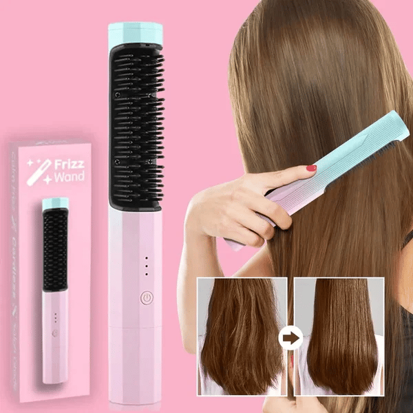 SilkSure™ Cordless Straightening Brush — Glide to Silky, Frizz-Free Hair Anywhere, Anytime