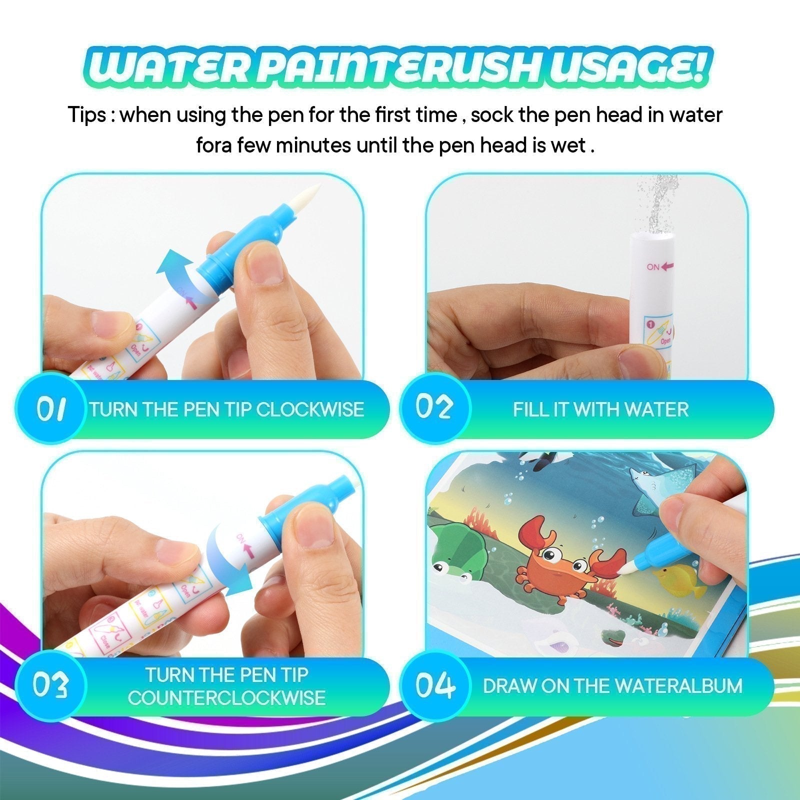 RamoraSplash™ — Ignite Your Child’s Creativity with Mess-Free, Magical Water Colors