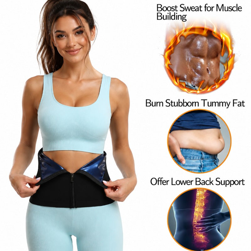 ViraCore™ Zipper Waist Trimmer — Ignite Sweat, Sculpt Your Dream Waist Instantly