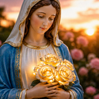 Virgin Mary Rose Garden Light™ — Warm Your Heart with a Radiant Glow of Hope and Peace