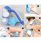 Brosse de douche électrique 5 en 1 pour le nettoyage et le massage du bain