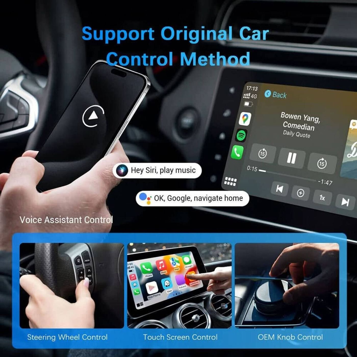 Connectra™ Wireless Car Adapter — Enjoy Total Freedom with Effortless, Hands-Free Driving Control