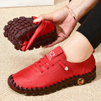 Chaussures plates à enfiler en cuir 