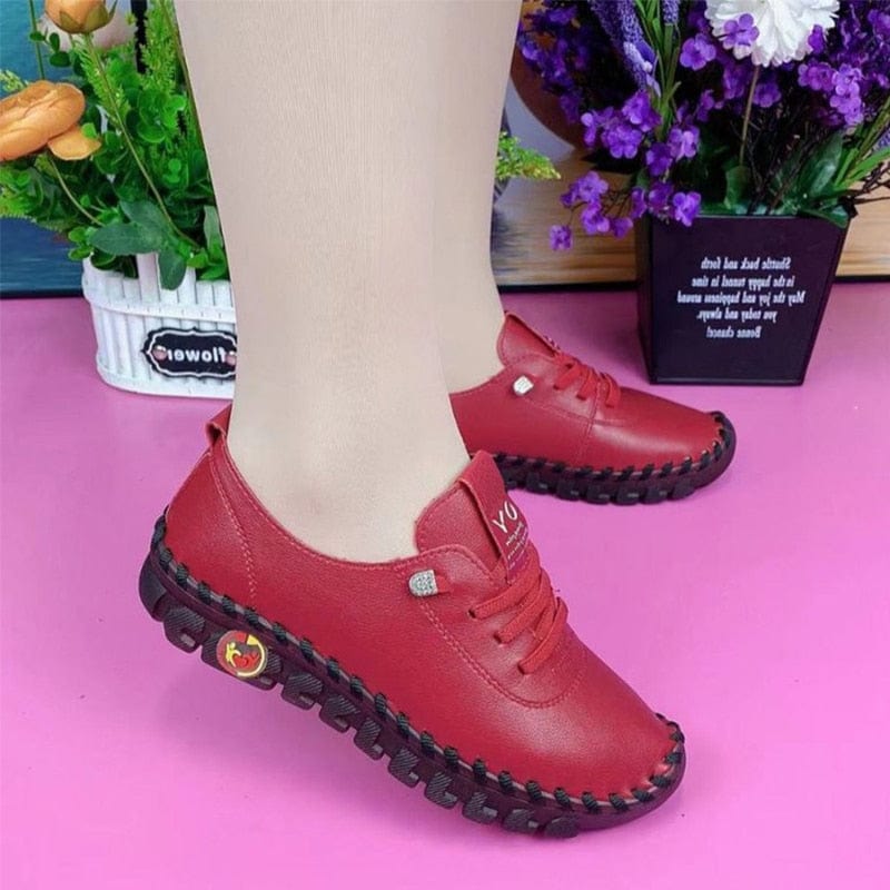 Chaussures plates à enfiler en cuir 