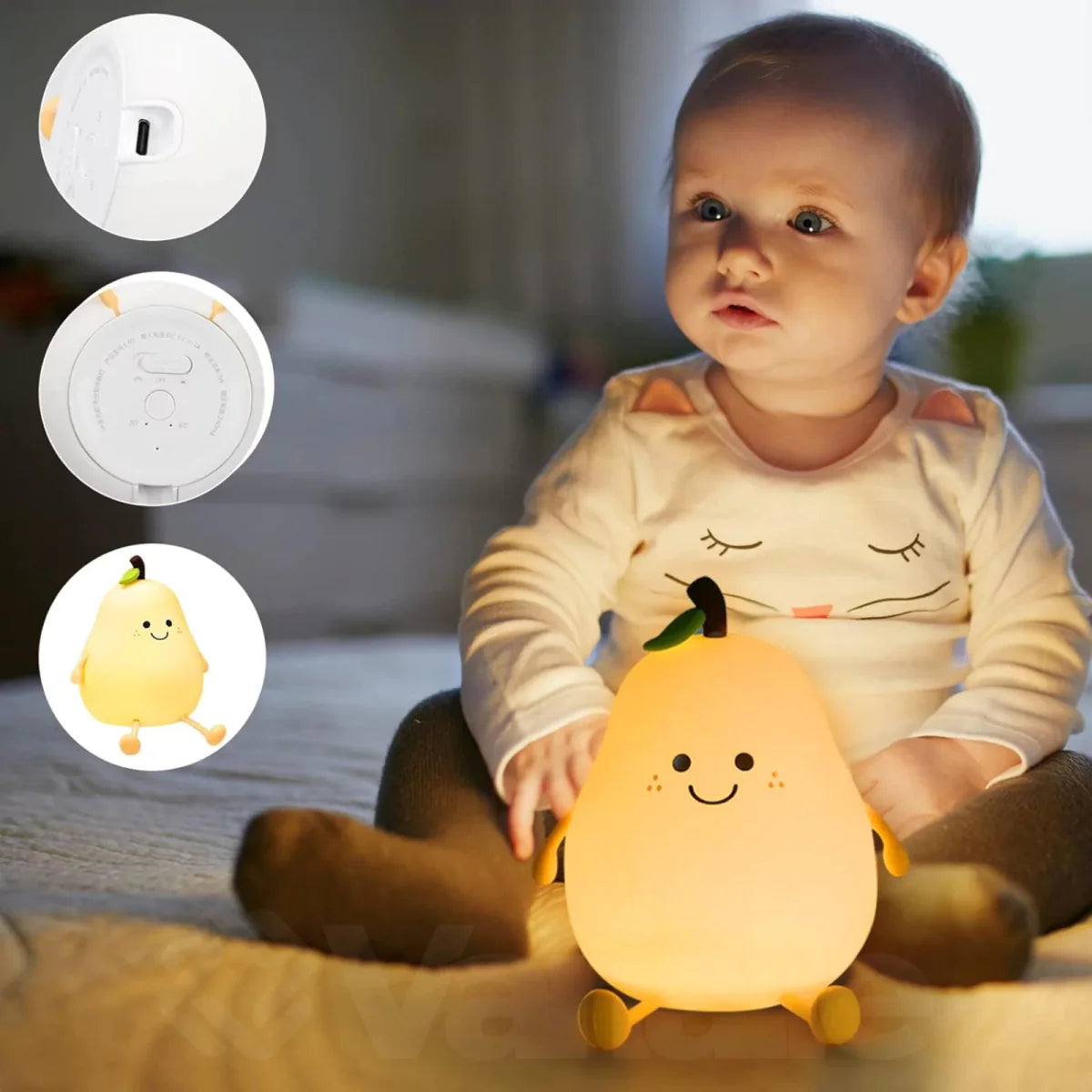 Luminária LED de Silicone Recarregável My Lumi Poire