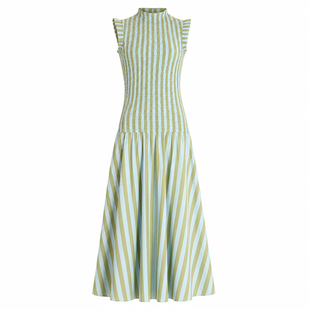ZephyraFlow™ Stripe Maxi Dress — Own Every Curve with Effortless, Cool Confidence