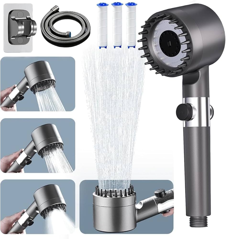 VelaMist™ 4-in-1 Massage & Glow Shower Head — Transform Every Shower into a Soothing, Skin-Reviving Escape