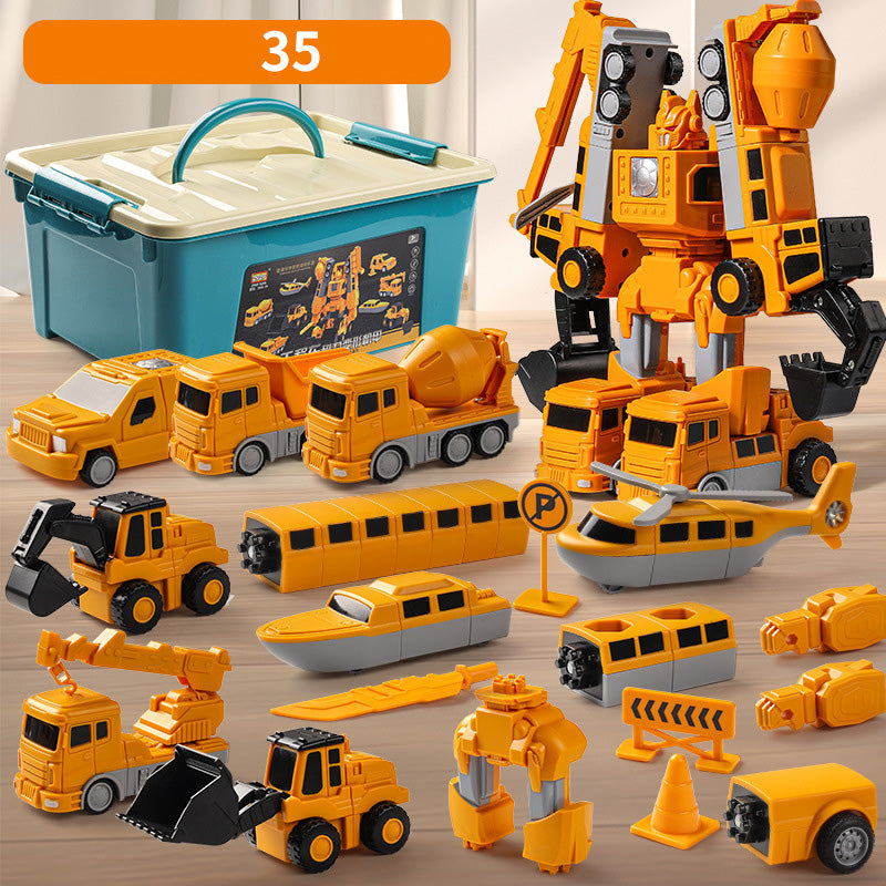 🔥49 % de réduction🔥Jouets assemblés de voiture d'ingénierie à transformation magnétique 